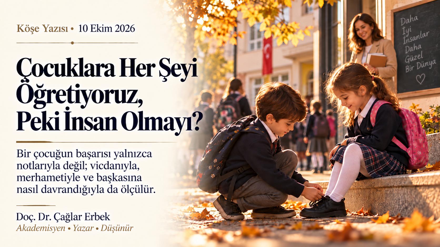 Çocuklara İnsan Olmayı Öğretmek | Çağlar Erbek